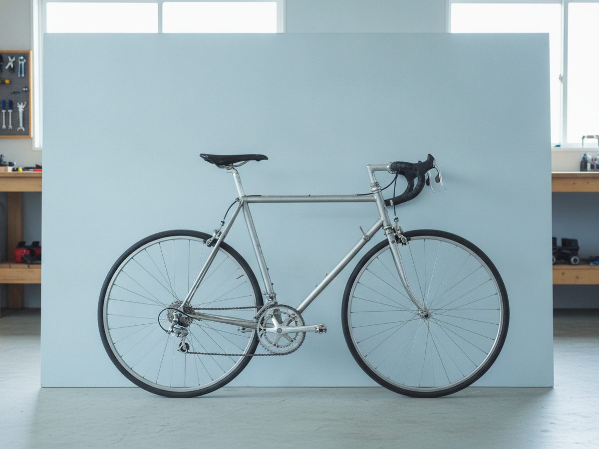 Rennrad aus Aluminium, Seitenansicht